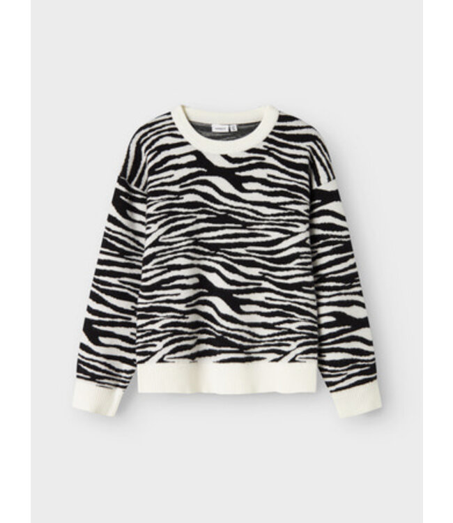 Name it winter sweater meisjes - zwart - oversize fit, gebreid - NkfOrkide