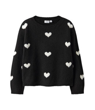 Name it winter sweater meisjes - zwart - regular fit, gebreid - NkfOna