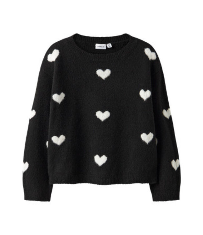 Name it winter sweater meisjes - zwart - regular fit, gebreid - NkfOna