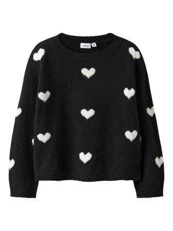 Name it winter sweater meisjes - zwart - regular fit, gebreid - NkfOna afbeelding