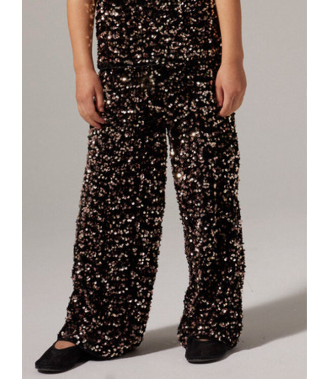 Name it winter broek meisjes - bruin - wide, straight fit - NkfRunica