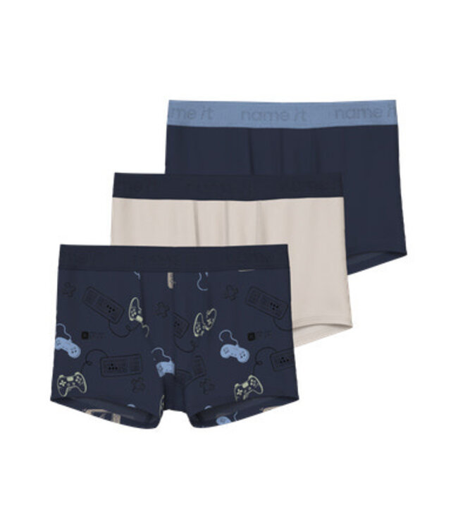 Name it winter ondergoed jongens - blauw - 3p boxer - NkmBoxer