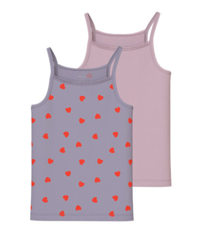 Name it winter ondergoed meisjes - paars - 2p top - NkfStrap