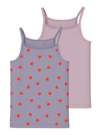 Name it winter ondergoed meisjes - paars - 2p top - NkfStrap