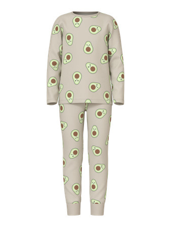 Name it winter pyjama meisjes - beige - NkfNightset