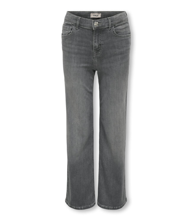 Kids ONLY winter jeansbroek meisjes - grijs - KogMadison - wide leg fit