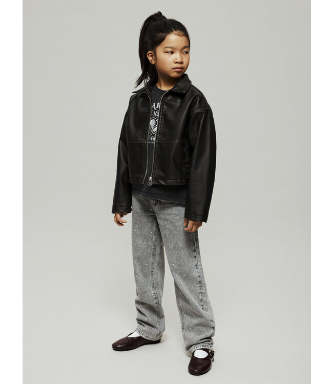 Name it winter jeansbroek meisjes- grijs - straight fit - NkfRose