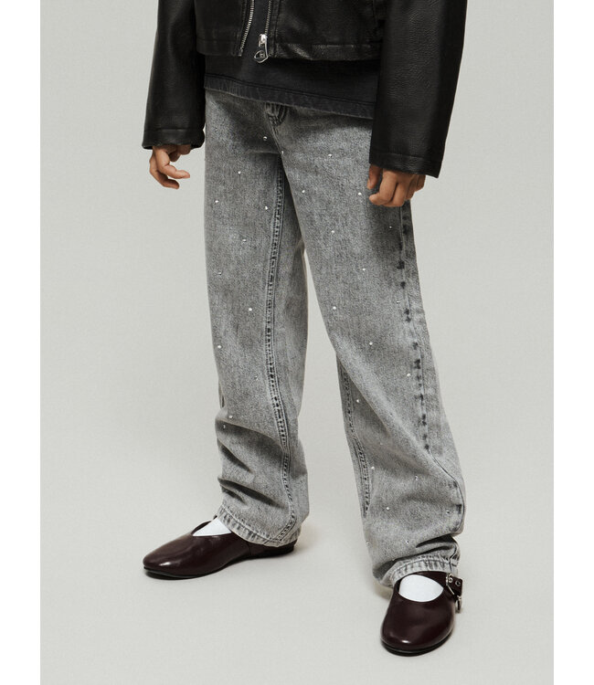 Name it winter jeansbroek meisjes- grijs - straight fit - NkfRose