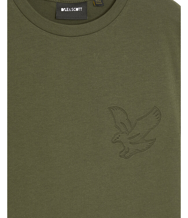 Lyle & Scott winter t-shirt jongens - donker groen - gebroduurd