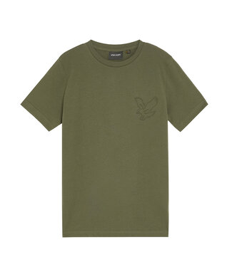 Lyle & Scott winter t-shirt jongens - donker groen - gebroduurd