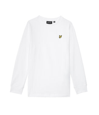 Lyle & Scott winter t-shirt jongens - wit - longsleeve