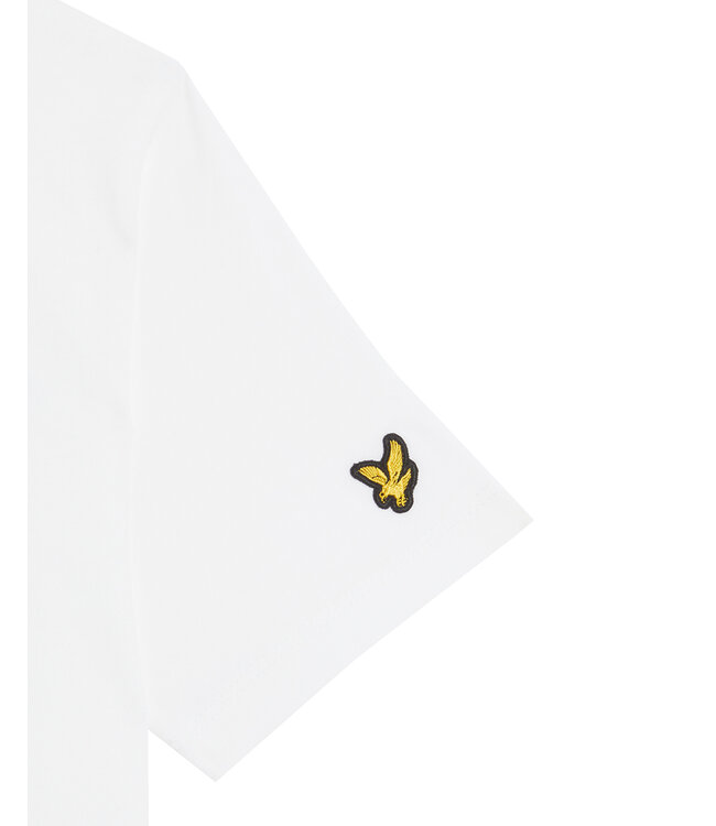 Lyle & Scott winter t-shirt jongens - wit - geborduurd