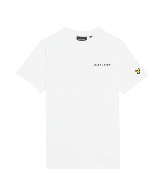 Lyle & Scott winter t-shirt jongens - wit - geborduurd