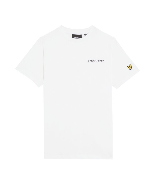 Lyle & Scott winter t-shirt jongens - wit - geborduurd