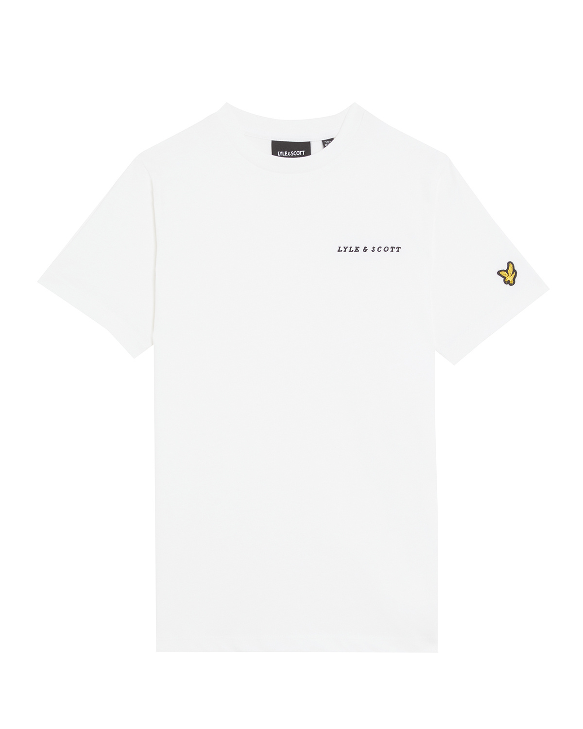 Lyle & Scott winter t-shirt jongens - wit - geborduurd Lyle & Scott winter t-shirt jongens - wit - geborduurd