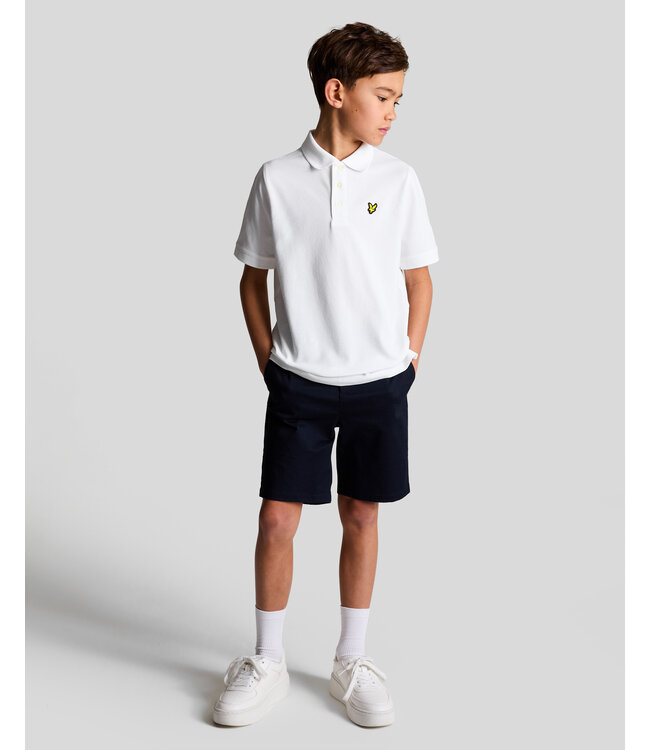 Lyle & Scott winter polo shirt jongens - wit