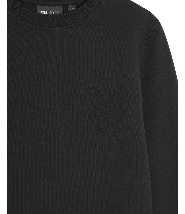 Lyle & Scott winter sweater jongens - zwart - geborduurd