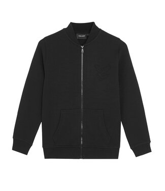 Lyle & Scott winter track jacket jongens - zwart - geborduurd