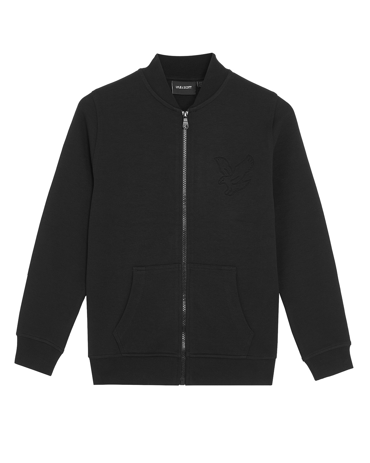Lyle & Scott winter track jacket jongens - zwart - geborduurd Lyle & Scott winter track jacket jongens - zwart - geborduurd