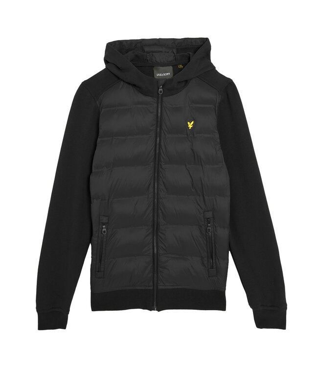 Lyle & Scott winter hybrid hoodie jongens - zwart