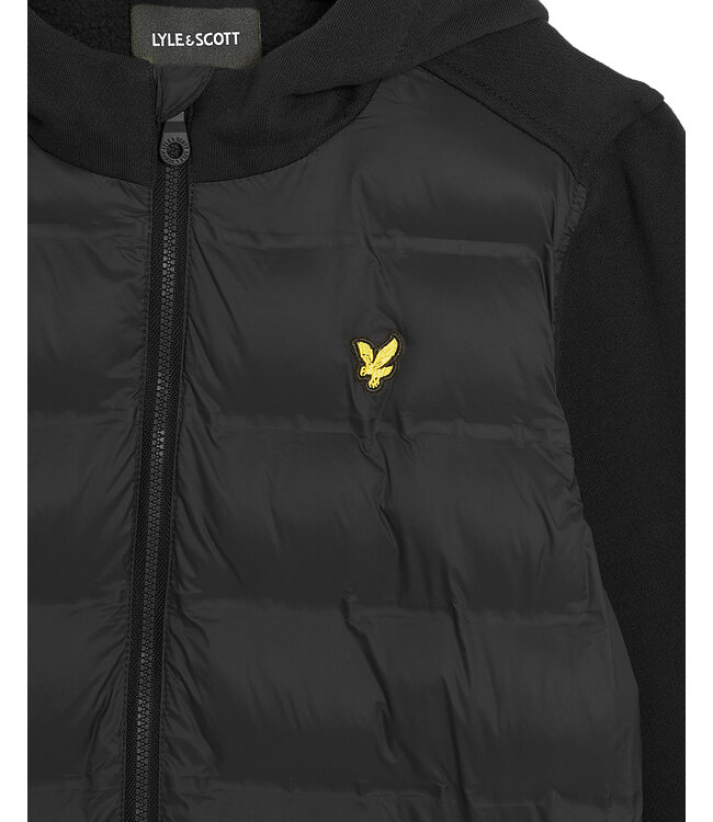 Lyle & Scott winter hybrid hoodie jongens - zwart