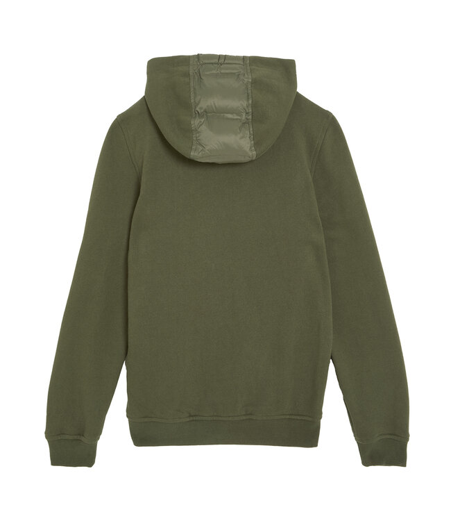 Lyle & Scott winter hybrid hoodie jongens - donker groen