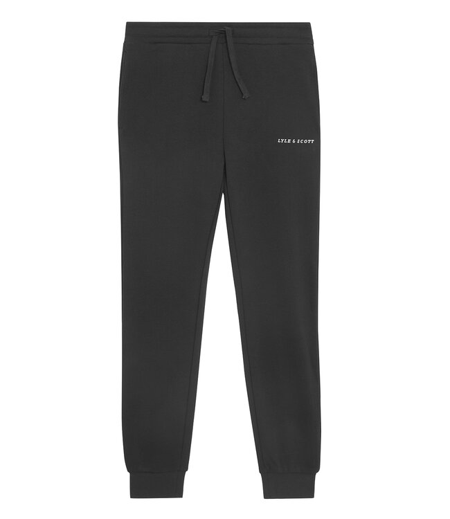 Lyle & Scott winter sweat broek jongens - zwart - Script - geborduurd