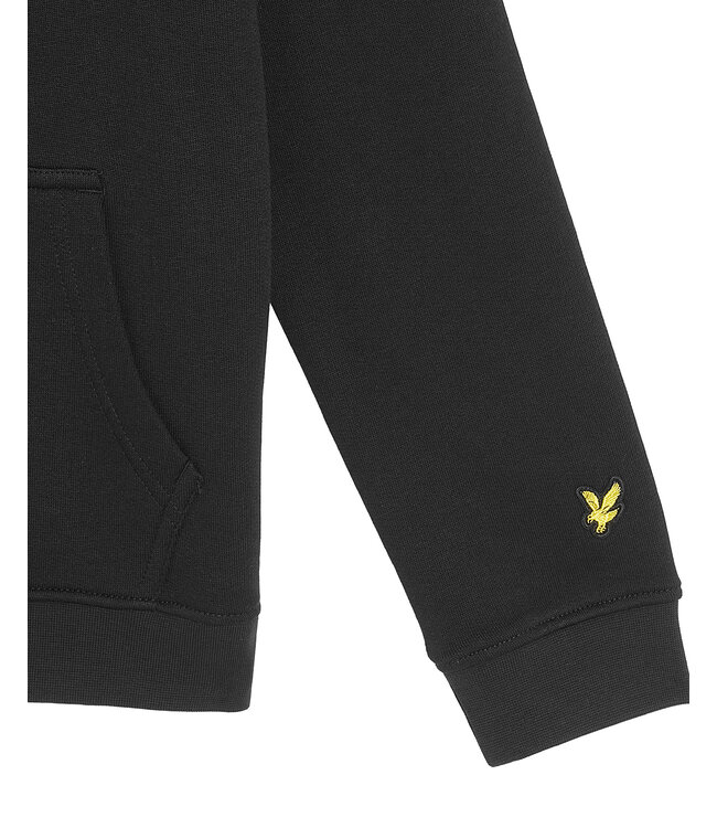 Lyle & Scott winter hoodie jongens - zwart - Script - geborduurd