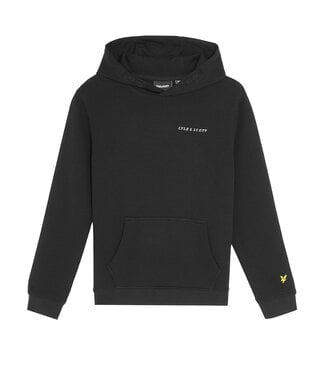 Lyle & Scott winter hoodie jongens - zwart - Script - geborduurd Lyle & Scott winter hoodie jongens - zwart - Script - geborduurd