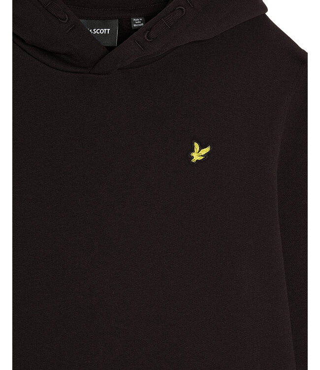 Lyle & Scott winter hoodie jongens - zwart - brush