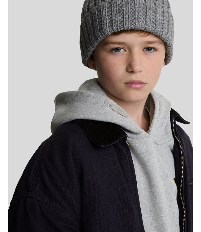 Lyle & Scott winter hoodie jongens - licht grijs