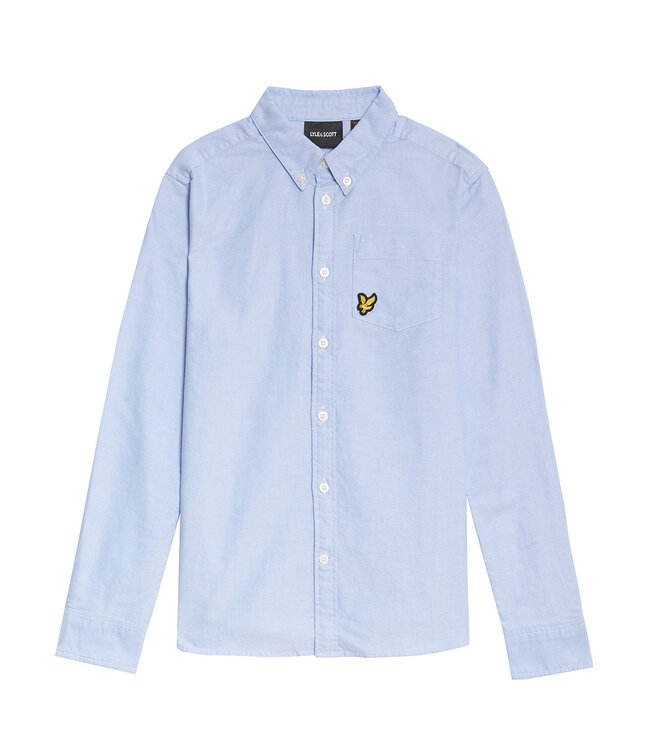 Lyle & Scott winter oxford shirt jongens - blauw