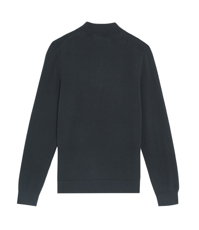 Lyle & Scott winter sweater jongens - donker navy blauw - 1/4 rits