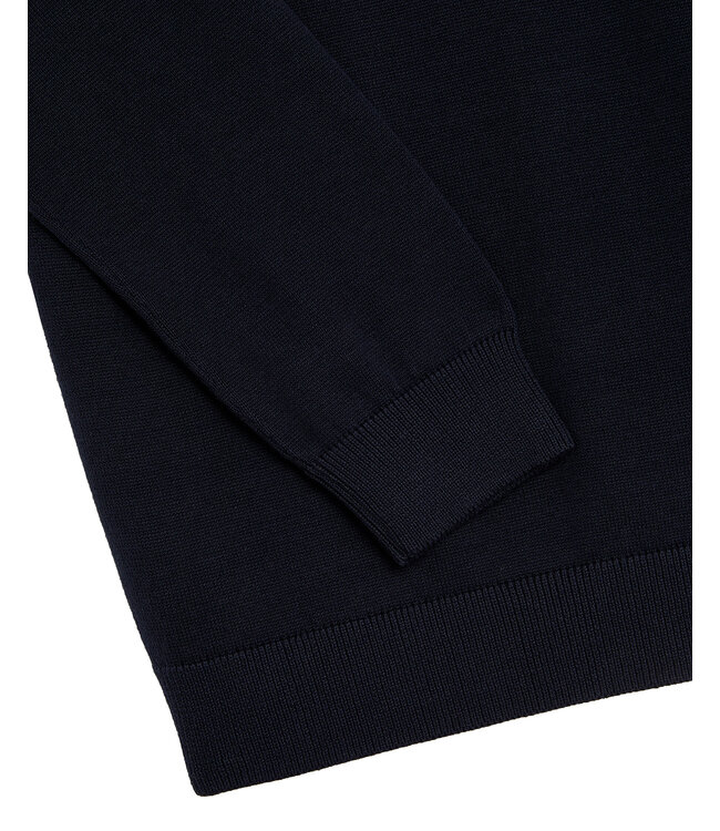 Lyle & Scott winter sweater jongens - donker navy blauw - 1/4 rits