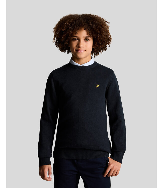 Lyle & Scott winter sweater jongens - donker navy blauw