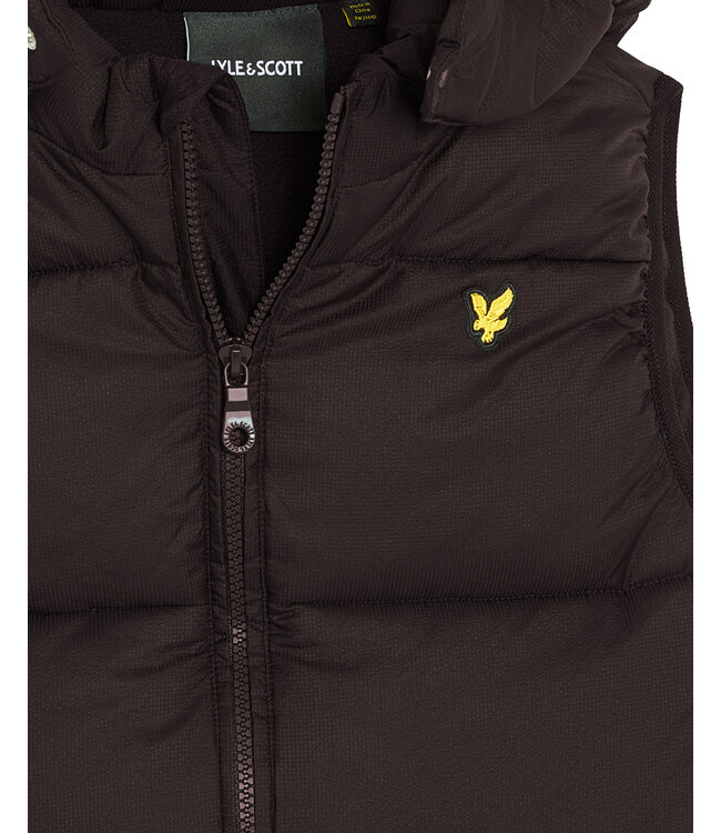 Lyle & Scott winter gilet jongens - zwart - gewatteerd