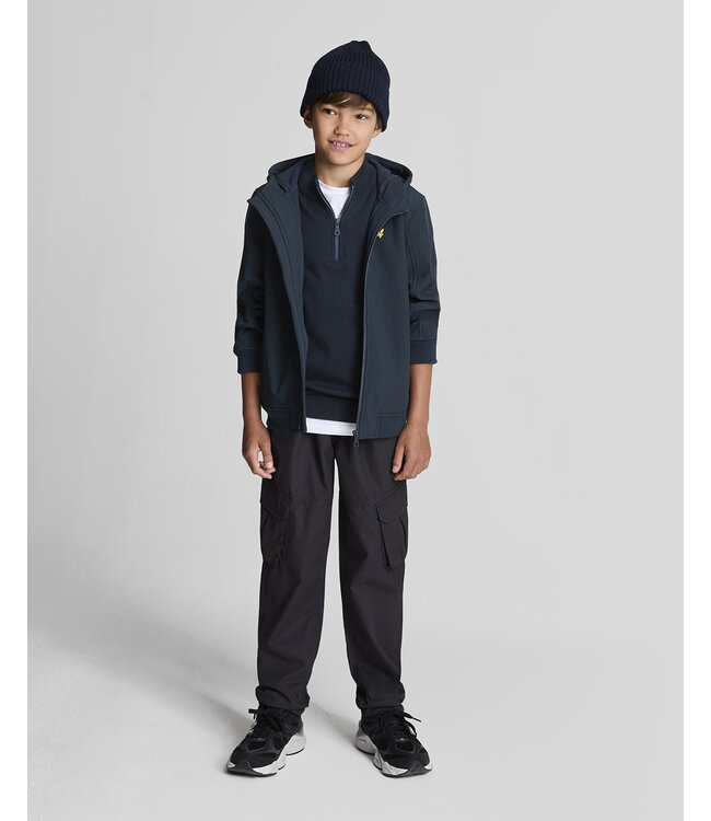 Lyle & Scott winter softshell jas jongens - donker navy blauw - capuchon