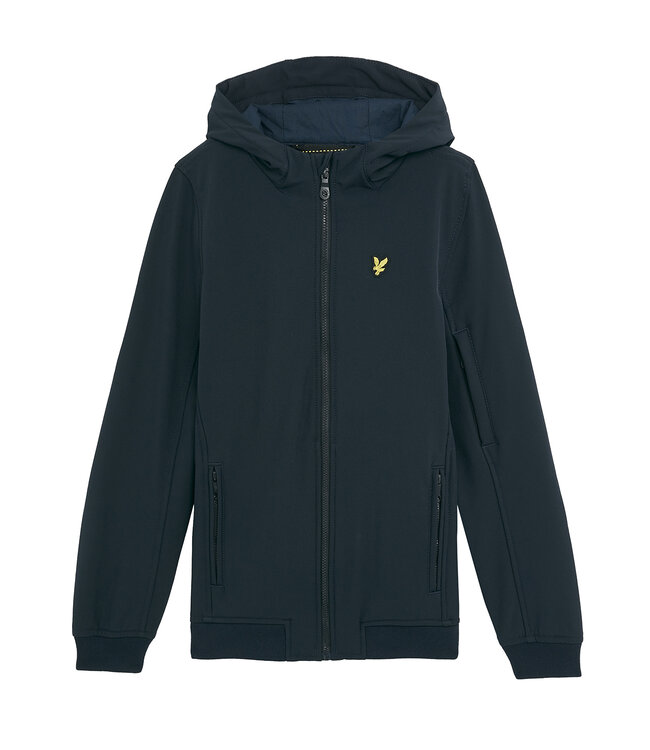Lyle & Scott winter softshell jas jongens - donker navy blauw - capuchon