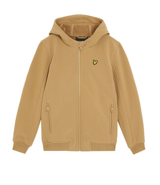 Lyle & Scott winter softshell jas jongens - bruin - capuchon