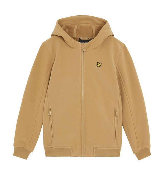 Lyle & Scott winter softshell jas jongens - bruin - capuchon