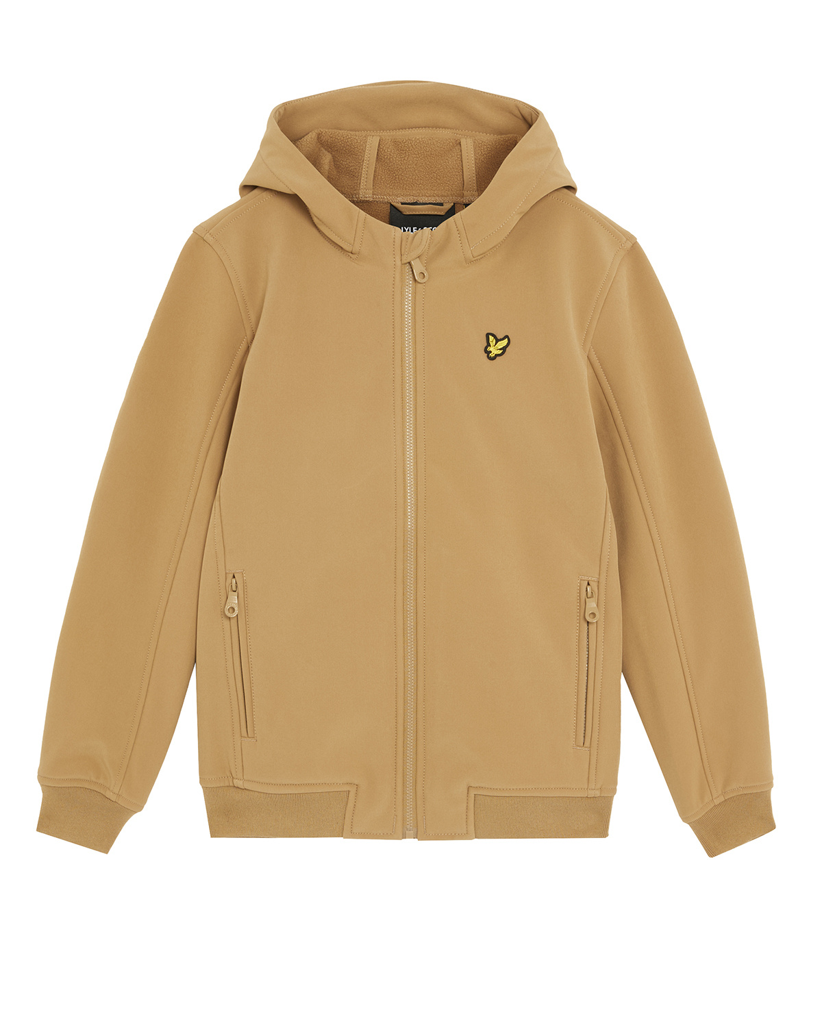 Lyle & Scott winter softshell jas jongens - bruin - capuchon Lyle & Scott winter softshell jas jongens - bruin - capuchon