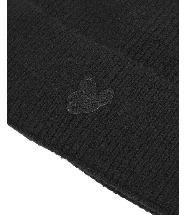 Lyle & Scott winter muts jongens - zwart - Tonal Eagle