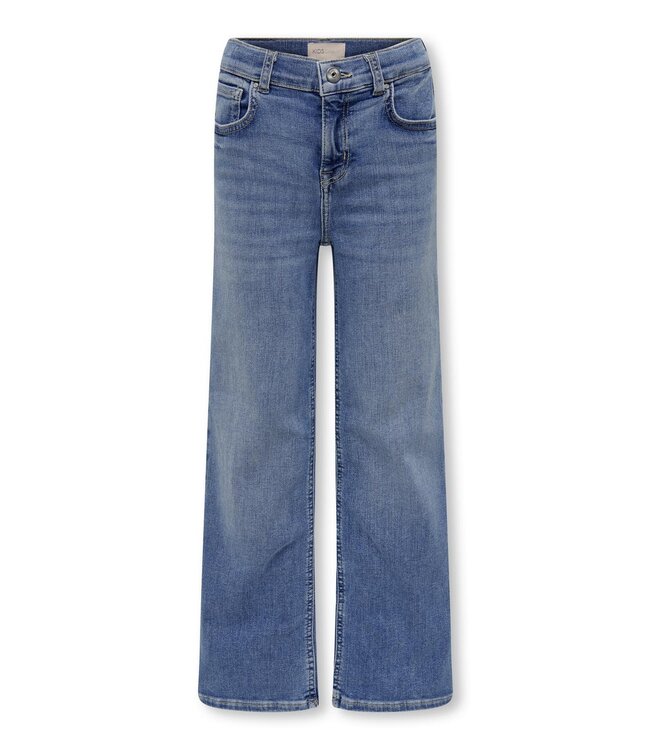 Kids ONLY winter jeansbroek meisjes - blauw - KogMadison - wide leg fit