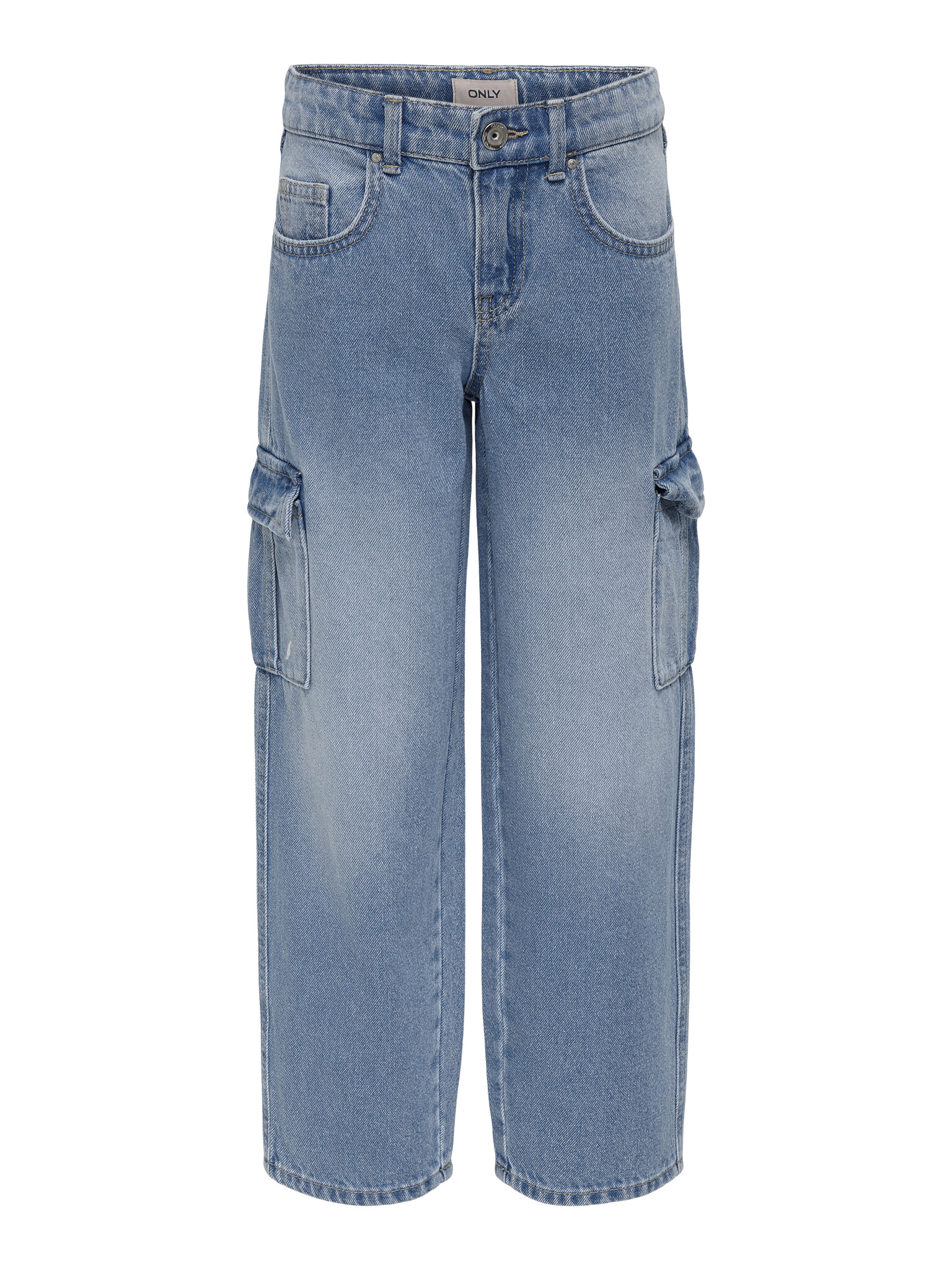 Kids ONLY zomer jeans broek - blauw - wide leg fit - KogHarmony Kids ONLY zomer jeans broek - blauw - wide leg fit - KogHarmony