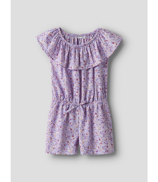 Name it zomer jumpsuit meisjes - paars - korte mouw - NkfVinaya