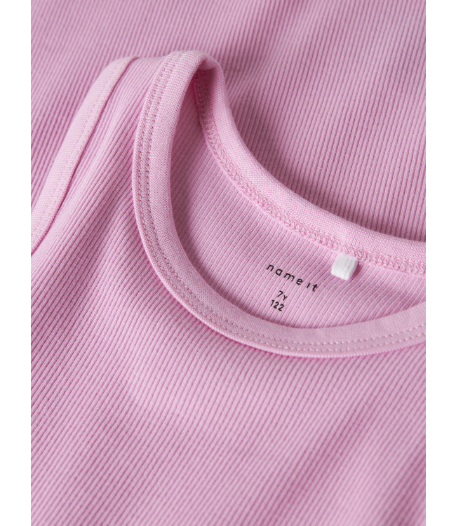 Name it zomer jurk meisjes - roze - korte mouw - NkfNakal
