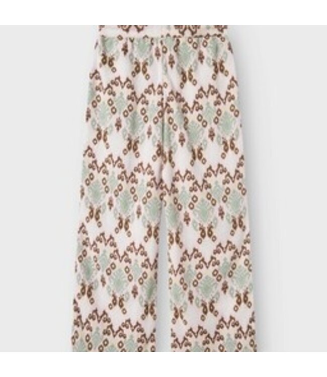 Name it zomer broek meisjes - wide fit - print beige - Nkfhamsa