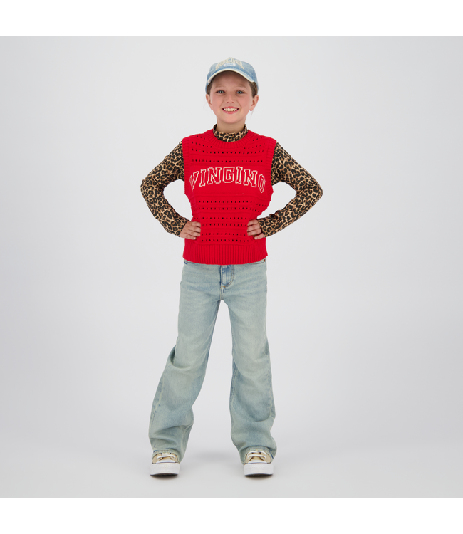 Vingino winter jeansbroek meisjes - blauw - Carey - straight flare fit