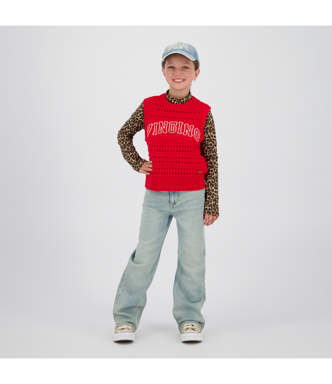 Vingino winter jeansbroek meisjes - blauw - Carey - straight flare fit