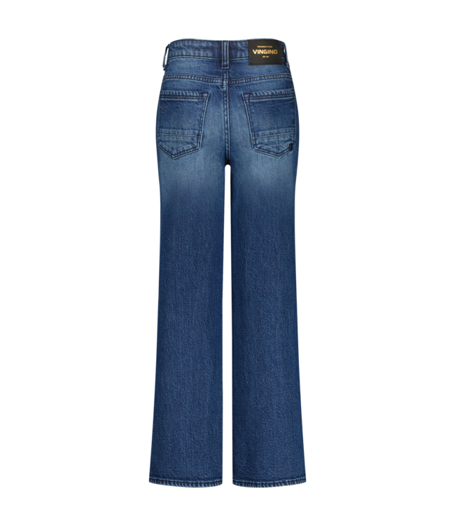 Vingino winter jeansbroek meisjes - donker blauw - Cecile - wide leg fit